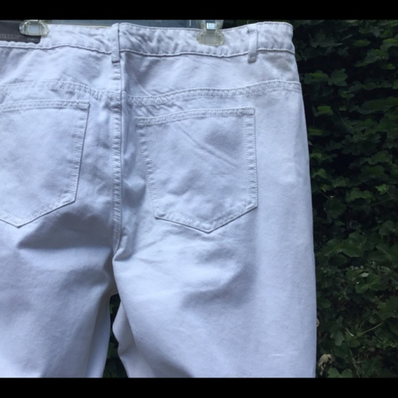 Sold Denim Jeans High Rise Ankle Straight Raw Hem 14 - Picture 5 of 5